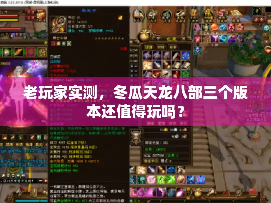 老玩家实测，冬瓜天龙八部三个版本还值得玩吗？