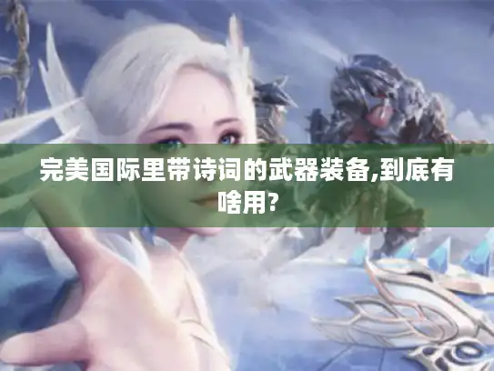 完美国际里带诗词的武器装备,到底有啥用? 完美国际里带诗词的武器装备,到底有啥用?