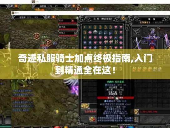 奇迹私服骑士加点终极指南,入门到精通全在这！