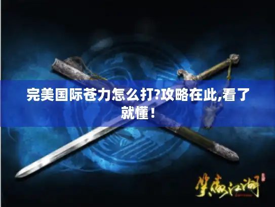 完美国际苍力怎么打?攻略在此,看了就懂！