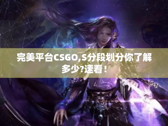 完美平台CSGO,S分段划分你了解多少?速看! 完美平台CSGO,S分段划分你了解多少?速看!