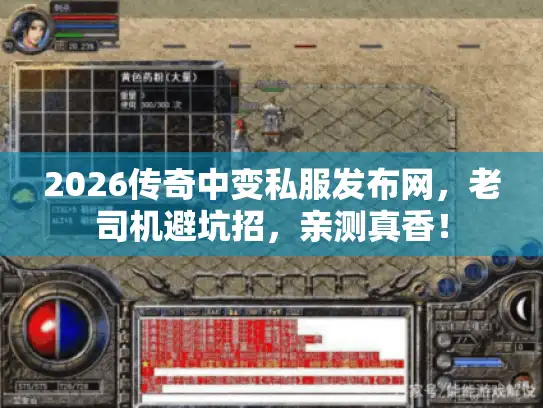 2026传奇中变私服发布网，老司机避坑招，亲测真香！