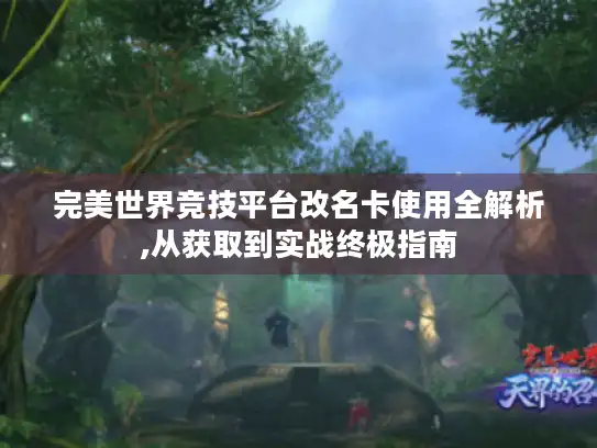 完美世界竞技平台改名卡使用全解析,从获取到实战终极指南 完美世界竞技平台改名卡使用全解析,从获取到实战终极指南