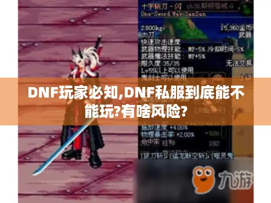 DNF玩家必知,DNF私服到底能不能玩?有啥风险?