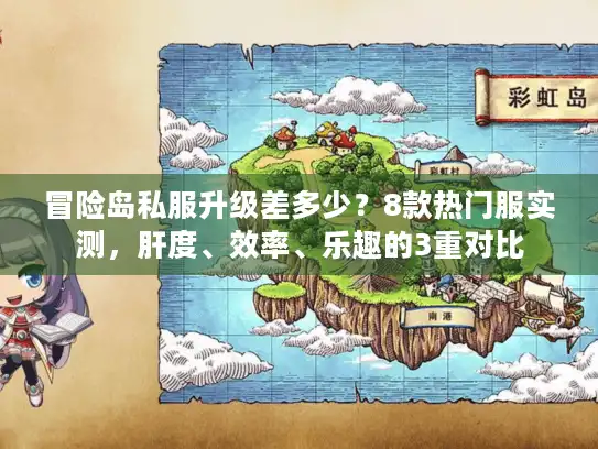 冒险岛私服升级差多少？8款热门服实测，肝度、效率、乐趣的3重对比