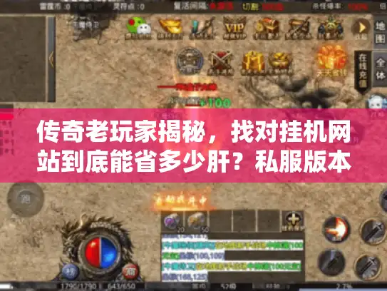 传奇老玩家揭秘，找对挂机网站到底能省多少肝？私服版本选对了才是真躺赢