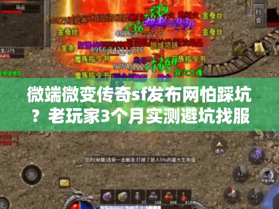 微端微变传奇sf发布网怕踩坑？老玩家3个月实测避坑找服全攻略