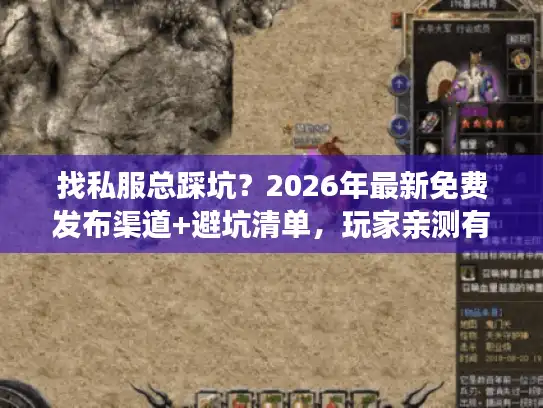 找私服总踩坑？2026年最新免费发布渠道+避坑清单，玩家亲测有效！