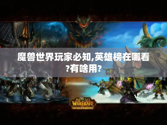 魔兽世界玩家必知,英雄榜在哪看?有啥用?