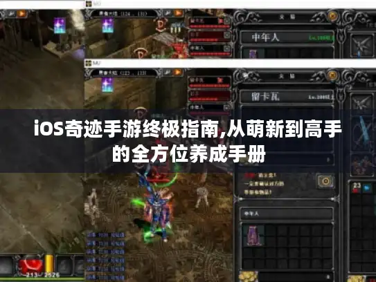 iOS奇迹手游终极指南,从萌新到高手的全方位养成手册