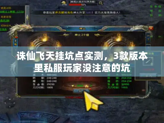 诛仙飞天挂坑点实测,3款版本里私服玩家没注意的坑 诛仙飞天挂坑点实测,3款版本里私服玩家没注意的坑