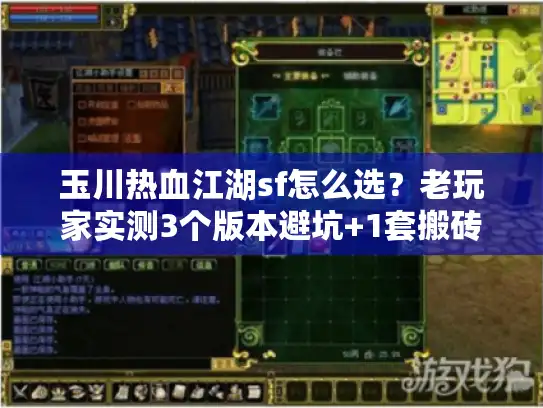 玉川热血江湖sf怎么选？老玩家实测3个版本避坑+1套搬砖攻略