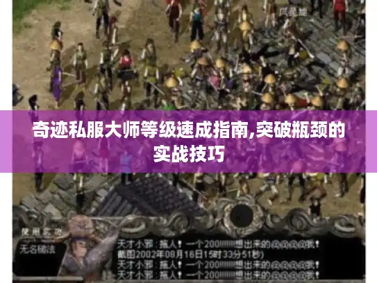 奇迹私服大师等级速成指南,突破瓶颈的实战技巧