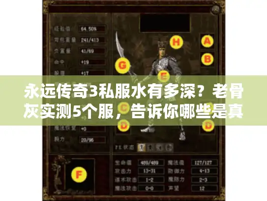 永远传奇3私服水有多深？老骨灰实测5个服，告诉你哪些是真还原