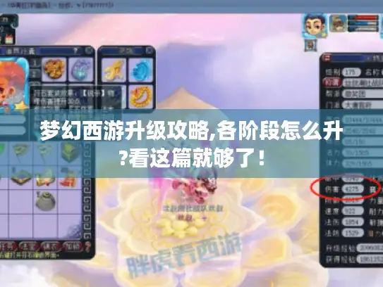 梦幻西游升级攻略,各阶段怎么升?看这篇就够了！
