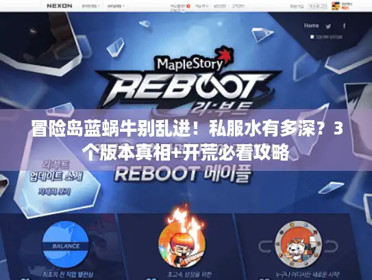 冒险岛蓝蜗牛别乱进！私服水有多深？3个版本真相+开荒必看攻略