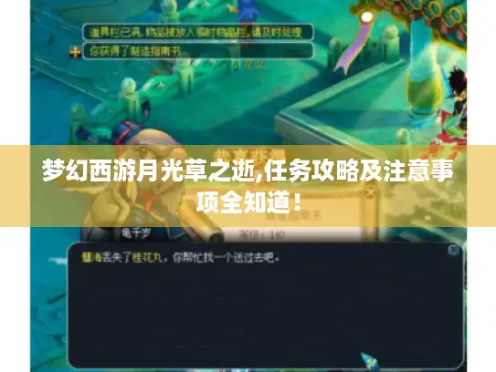 梦幻西游月光草之逝,任务攻略及注意事项全知道！
