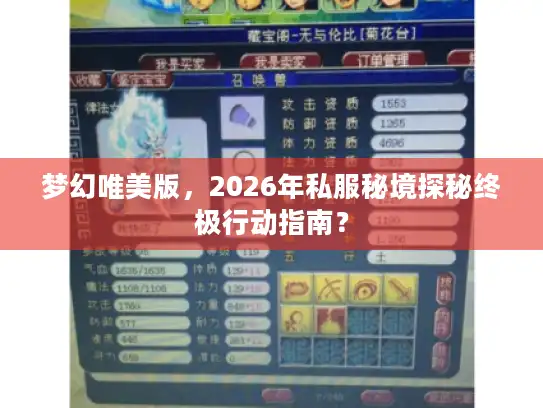 梦幻唯美版，2026年私服秘境探秘终极行动指南？