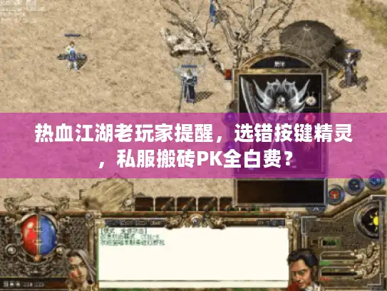 热血江湖老玩家提醒，选错按键精灵，私服搬砖PK全白费？