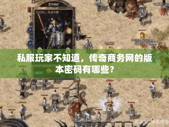 私服玩家不知道,传奇商务网的版本密码有哪些? 私服玩家不知道,传奇商务网的版本密码有哪些?