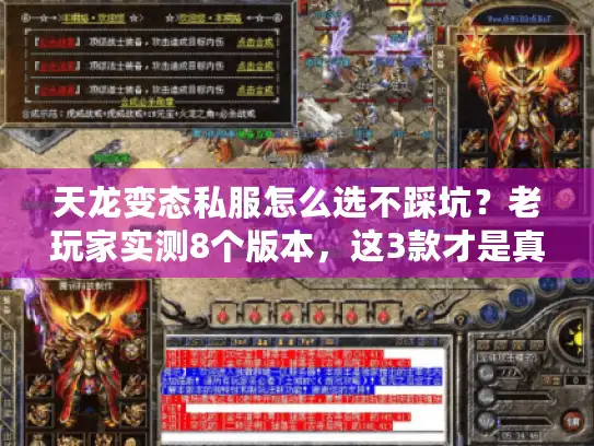 天龙变态私服怎么选不踩坑?老玩家实测8个版本,这3款才是真爽到 天龙变态私服怎么选不踩坑?老玩家实测8个版本,这3款才是真爽到