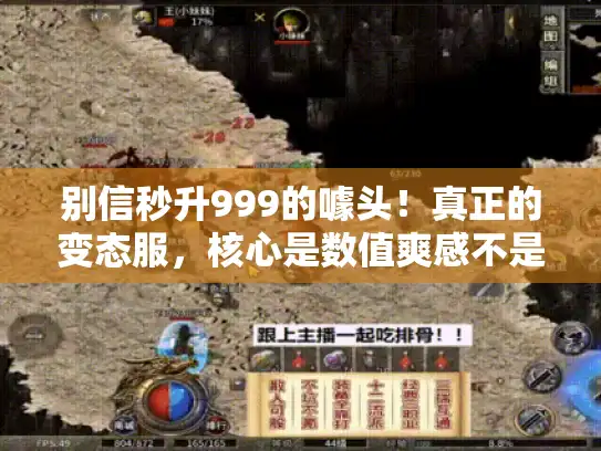 别信秒升999的噱头！真正的变态服，核心是数值爽感不是数字堆料
