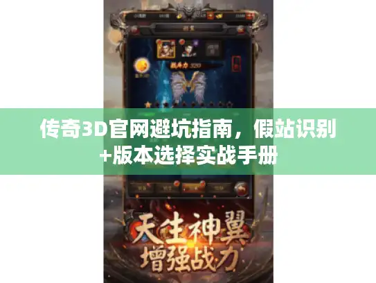 传奇3D官网避坑指南，假站识别+版本选择实战手册