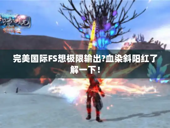 完美国际FS想极限输出?血染斜阳红了解一下！