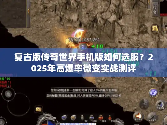 复古版传奇世界手机版如何选服？2025年高爆率微变实战测评