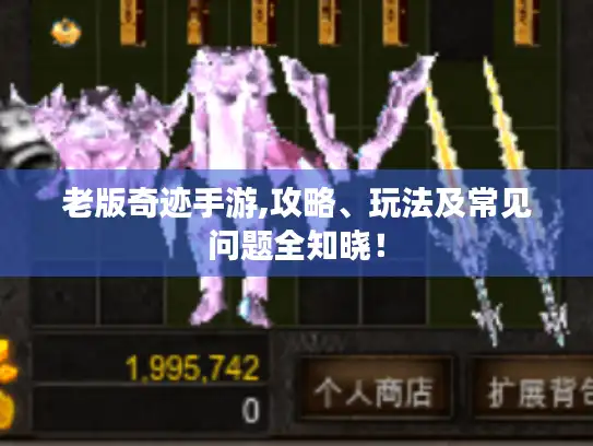 老版奇迹手游,攻略、玩法及常见问题全知晓！