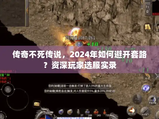 传奇不死传说，2024年如何避开套路？资深玩家选服实录