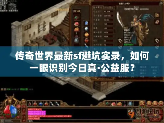 传奇世界最新sf避坑实录，如何一眼识别今日真·公益服？