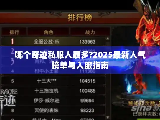 哪个奇迹私服人最多?2025最新人气榜单与入服指南
