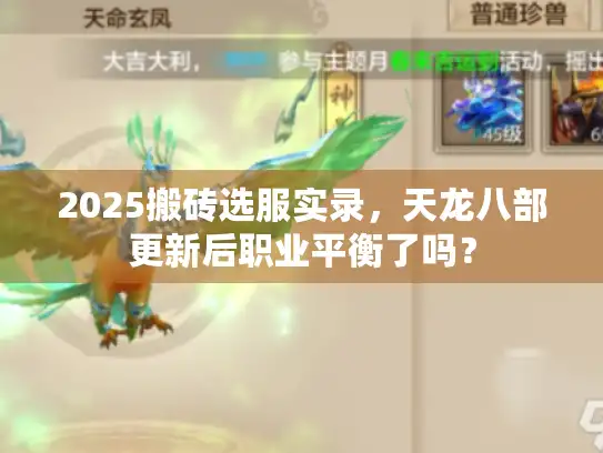 2025搬砖选服实录，天龙八部更新后职业平衡了吗？