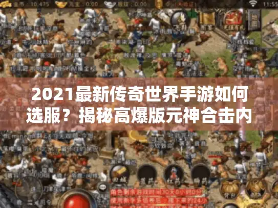 2021最新传奇世界手游如何选服？揭秘高爆版元神合击内幕