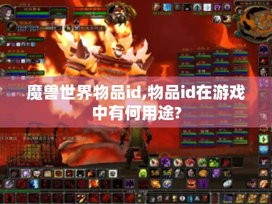 魔兽世界物品id,物品id在游戏中有何用途?