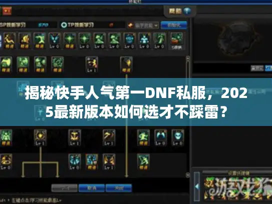 揭秘快手人气第一DNF私服，2025最新版本如何选才不踩雷？