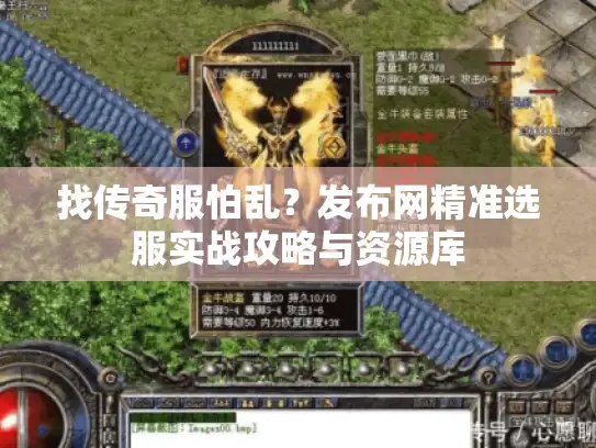 找传奇服怕乱？发布网精准选服实战攻略与资源库