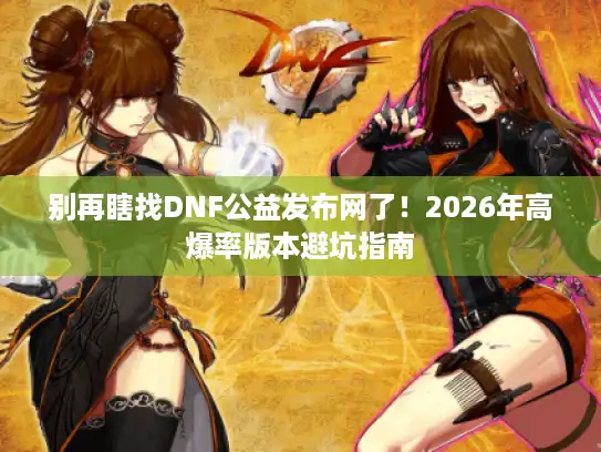 别再瞎找DNF公益发布网了！2026年高爆率版本避坑指南