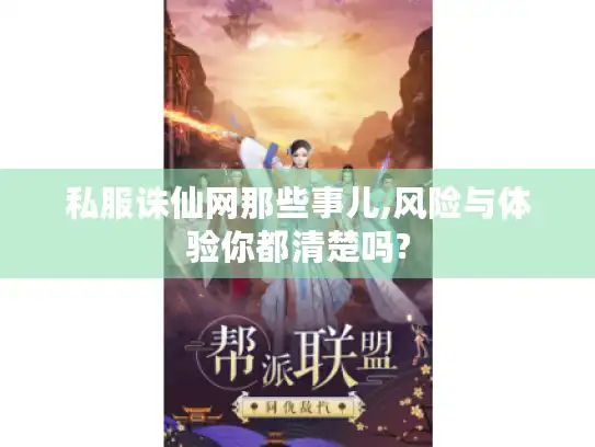 私服诛仙网那些事儿,风险与体验你都清楚吗?