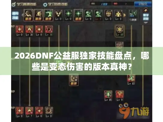 2026DNF公益服独家技能盘点,哪些是变态伤害的版本真神? 2026DNF公益服独家技能盘点,哪些是变态伤害的版本真神?
