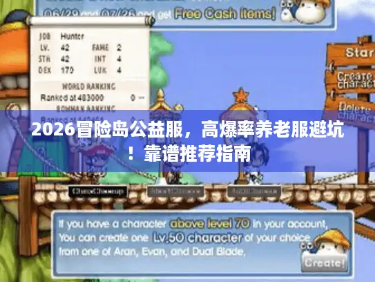 2026冒险岛公益服，高爆率养老服避坑！靠谱推荐指南