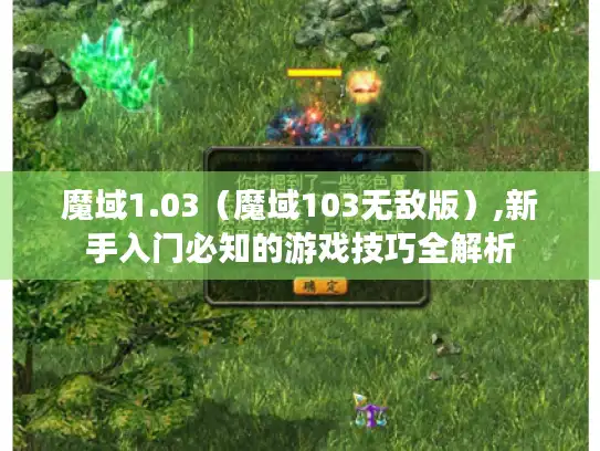 魔域1.03(魔域103无敌版),新手入门必知的游戏技巧全解析 魔域1.03(魔域103无敌版),新手入门必知的游戏技巧全解析