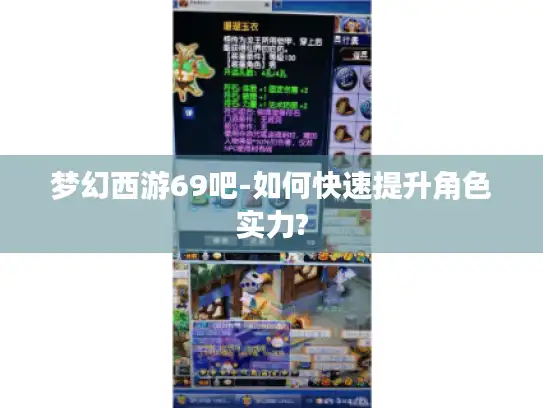 梦幻西游69吧-如何快速提升角色实力?