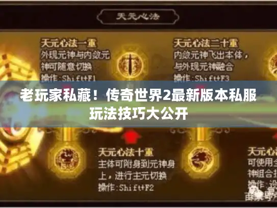 老玩家私藏!传奇世界2最新版本私服玩法技巧大公开 老玩家私藏!传奇世界2最新版本私服玩法技巧大公开