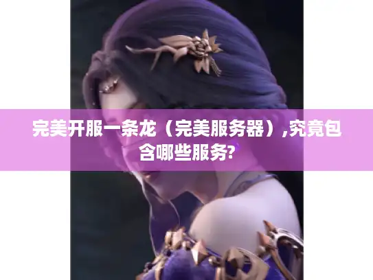 完美开服一条龙（完美服务器）,究竟包含哪些服务?