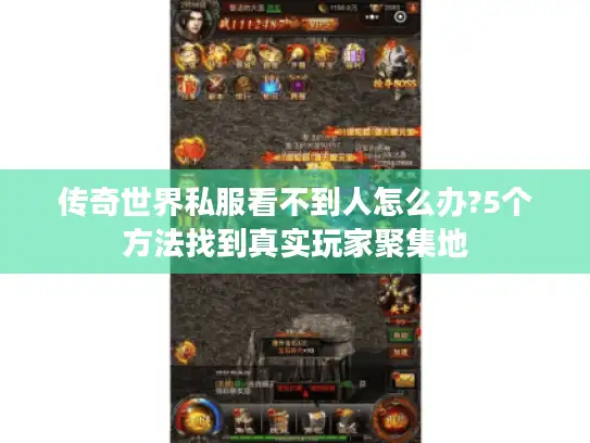 传奇世界私服看不到人怎么办?5个方法找到真实玩家聚集地