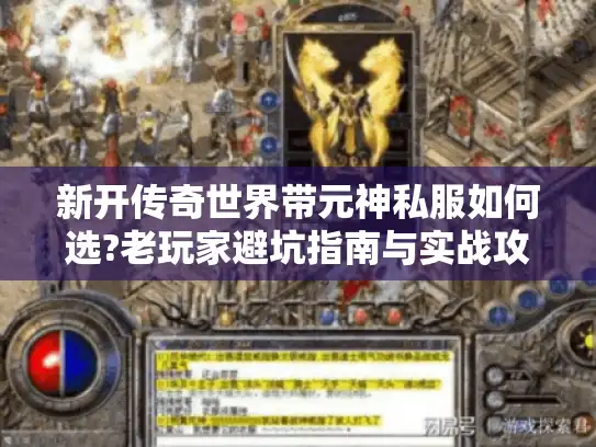 新开传奇世界带元神私服如何选?老玩家避坑指南与实战攻略