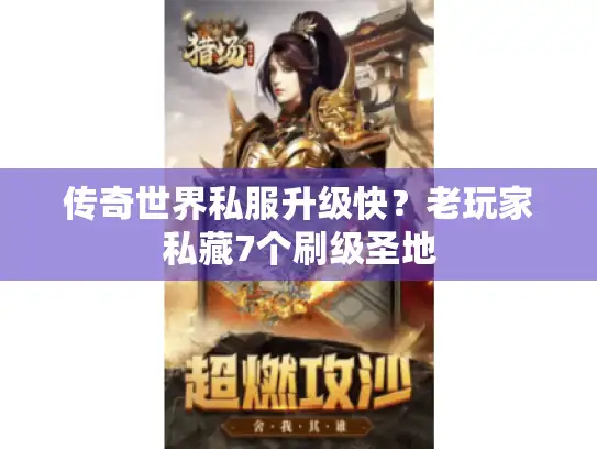 传奇世界私服升级快？老玩家私藏7个刷级圣地