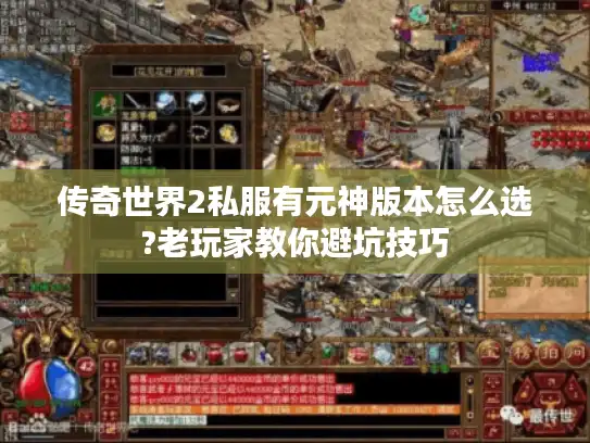 传奇世界2私服有元神版本怎么选?老玩家教你避坑技巧